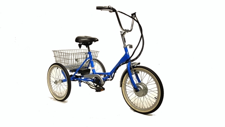 Fold and Go Three Speed Electric Deluxe Folding Trike True Bicycles, Fold and Go, Three Speed, Electric, Deluxe, Folding, Trike, Tricycle, Rectrational